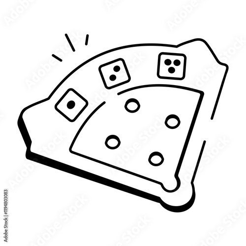 Doodle icon depicting baseball board game 