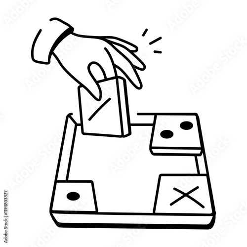 A hand drawn icon of ostle game 
