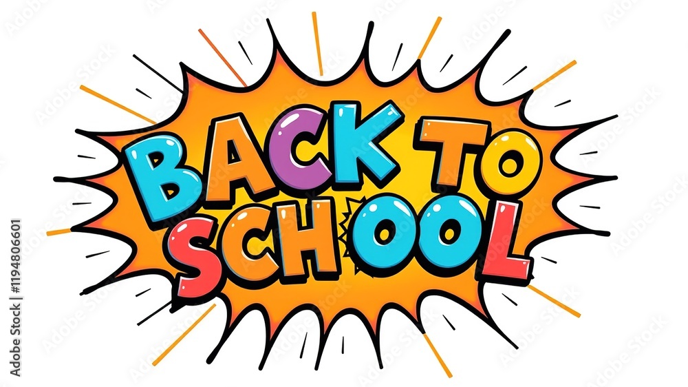 Retro Pop-Up Back to School Comic Book Animation Retro Pop-Up Back to School Comic Book Animation