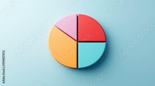 Free Download Colorful pie chart visualization modern workspace data analysis minimalist design aerial view business insights - GFXLoad
