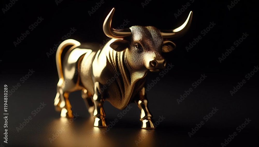 Statuette de taureau en or Statuette de taureau en or