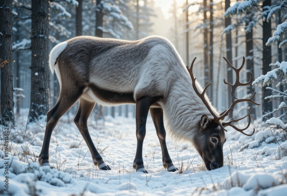 Naklejka premium deer in winter