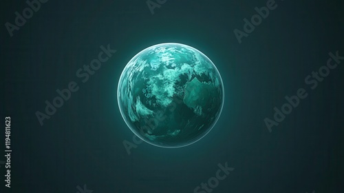 Wallpaper Mural Teal Earth Globe Celestial Sphere Space Torontodigital.ca