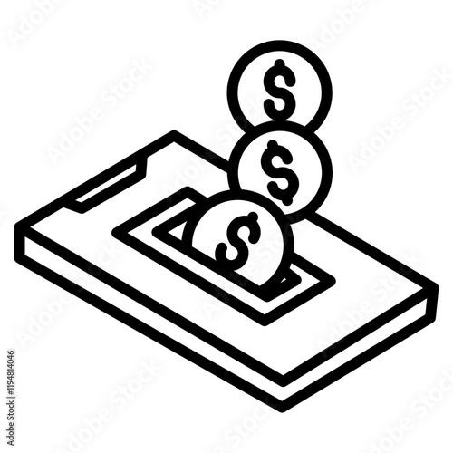 deposit icon element for design