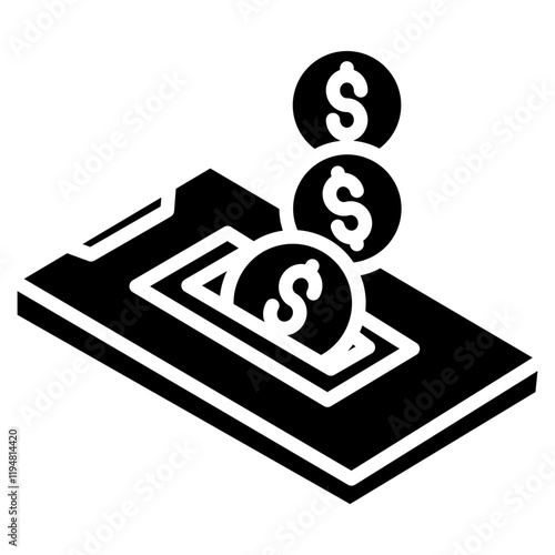 deposit icon element for design