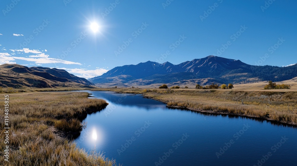 Serene River Landscape Serene River Landscape
