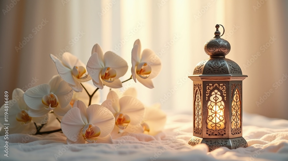 Ramadan lantern soft glowing Ramadan lantern soft glowing