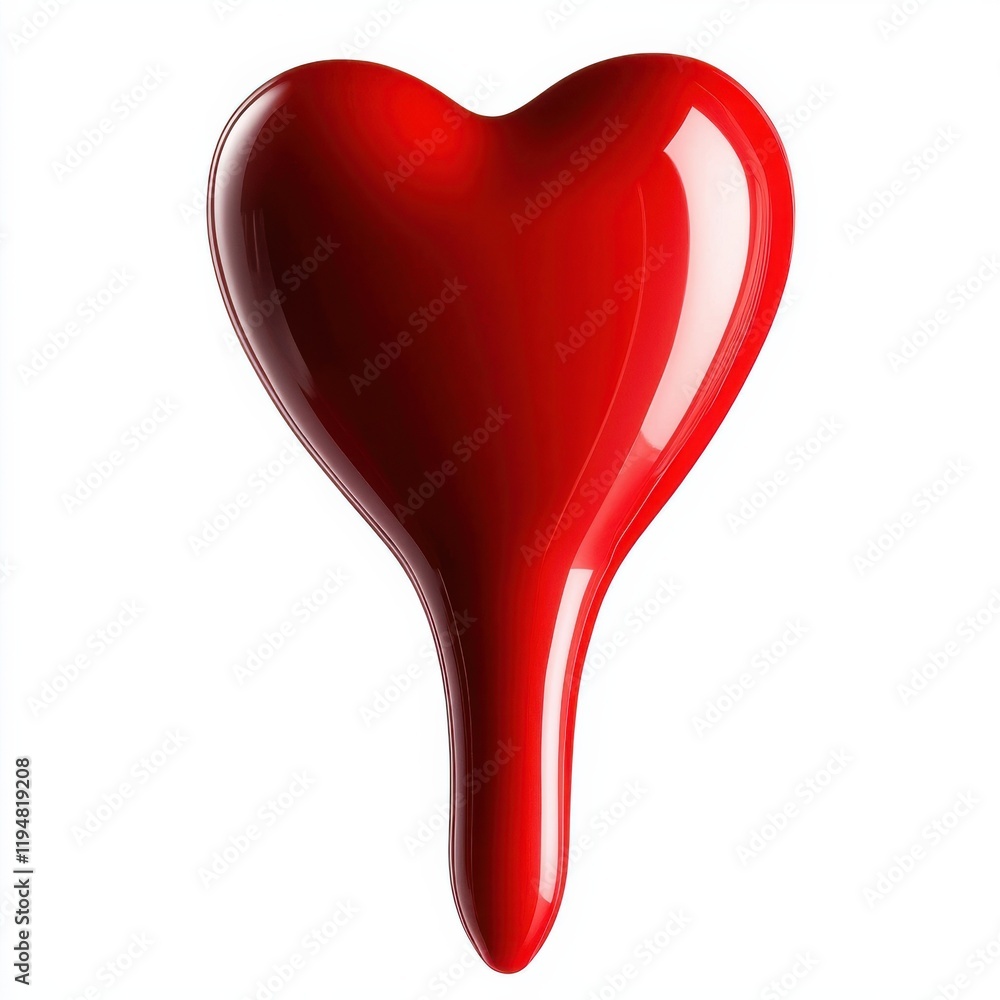 Vibrant red heart symbolizing love abstract art concept digital creation minimalist environment close-up perspective, isolated on white background Vibrant red heart symbolizing love abstract art concept digital creation minimalist environment close-up perspective, isolated on white background