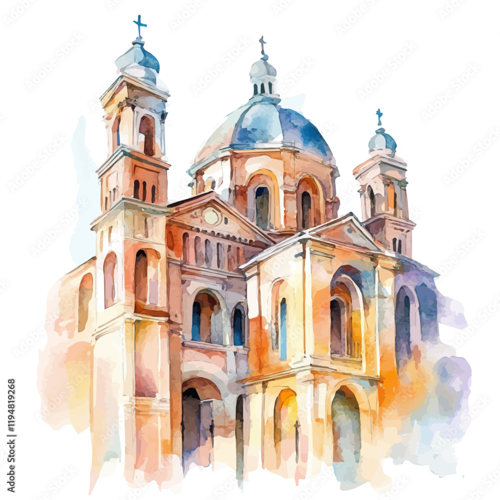 A watercolor illustration of Renaissance Architecture, isolated on a white background. Renaissance Architecture vector.
A watercolor illustration of Renaissance Architecture, isolated on a white background. Renaissance Architecture vector.