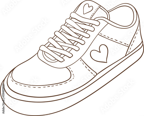 sketch of sneakers