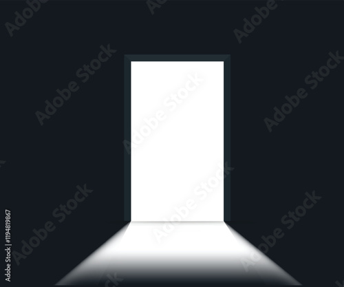 Dark room vector illustration on isolated background