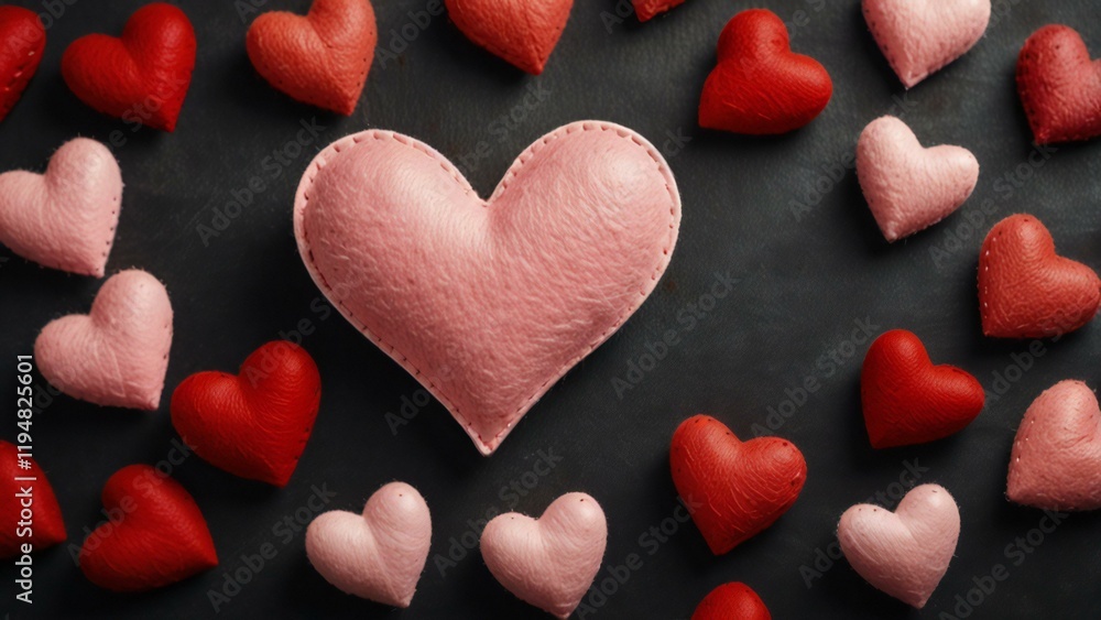 Obraz premium red hearts background