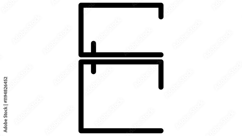 Simple refrigerator with two doors and handles. Suitable for kitchenthemed designs, home appliance illustrations, or interior design concepts. 4k alpha channel Simple refrigerator with two doors and handles. Suitable for kitchenthemed designs, home appliance illustrations, or interior design concepts. 4k alpha channel