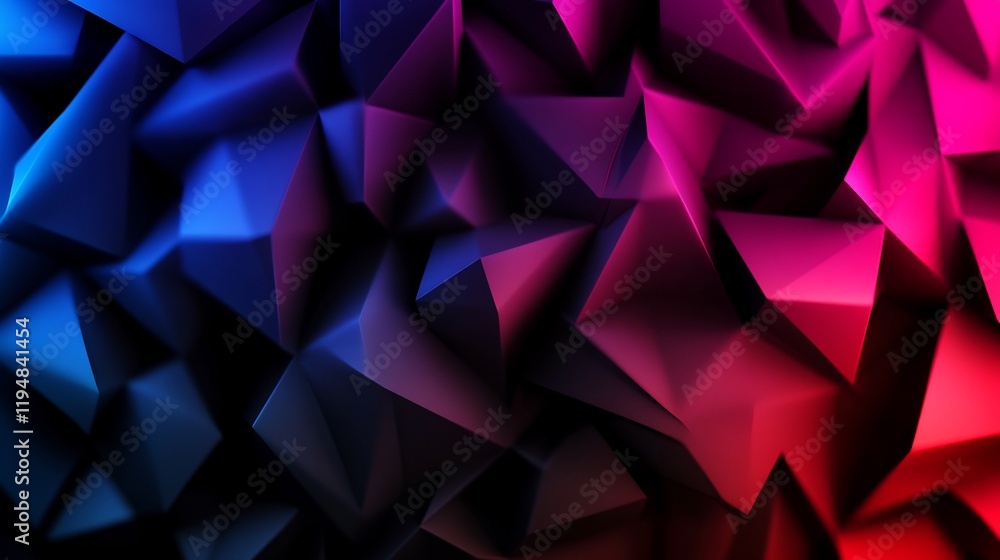 Abstract Low Poly Blue and Red Gradient Background Abstract Low Poly Blue and Red Gradient Background