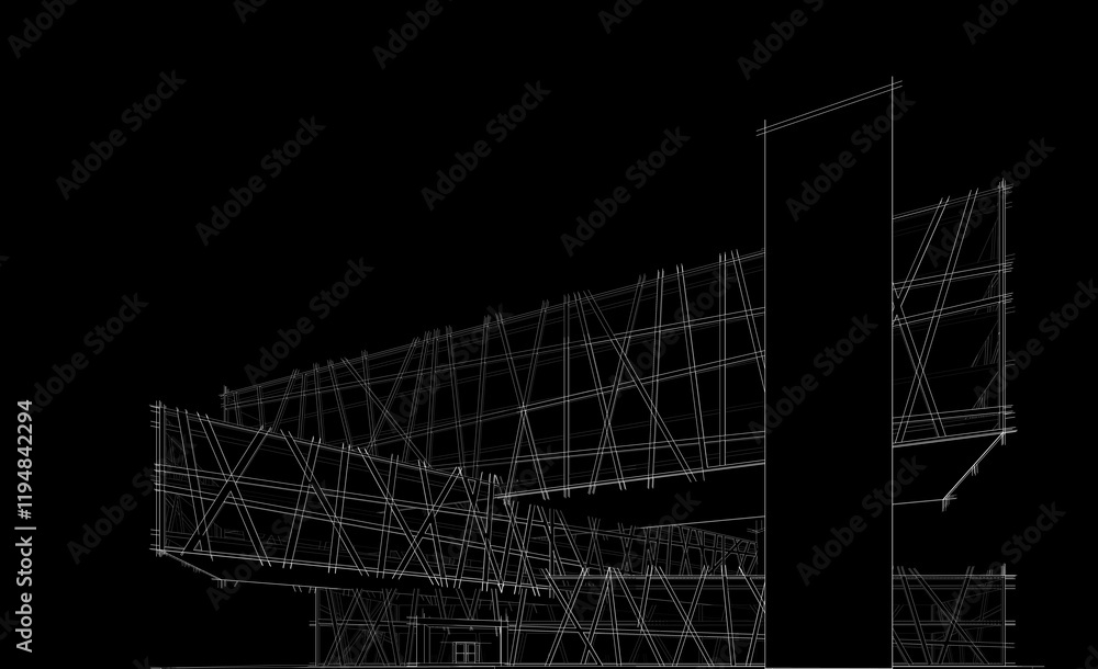 Abstract architecture background 3d illustration Abstract architecture background 3d illustration