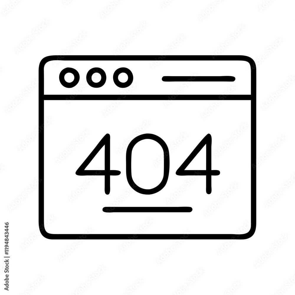 404 error page icon, 404 error page line art - simple line art of 404 error page, perfect for 404 error page logos and icons and themed design 404 error page icon, 404 error page line art - simple line art of 404 error page, perfect for 404 error page logos and icons and themed design