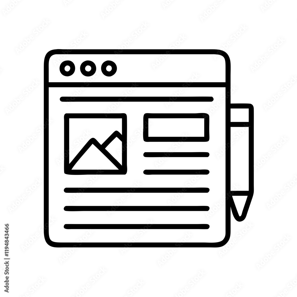 blog post icon, blog post line art - simple line art of blog post, perfect for blog post logos and icons and themed design blog post icon, blog post line art - simple line art of blog post, perfect for blog post logos and icons and themed design