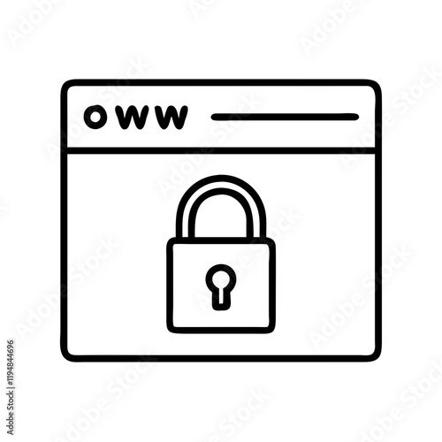 https lock symbol icon, https lock symbol line art - simple line art of https lock symbol, perfect for https lock symbol logos and icons and themed design 