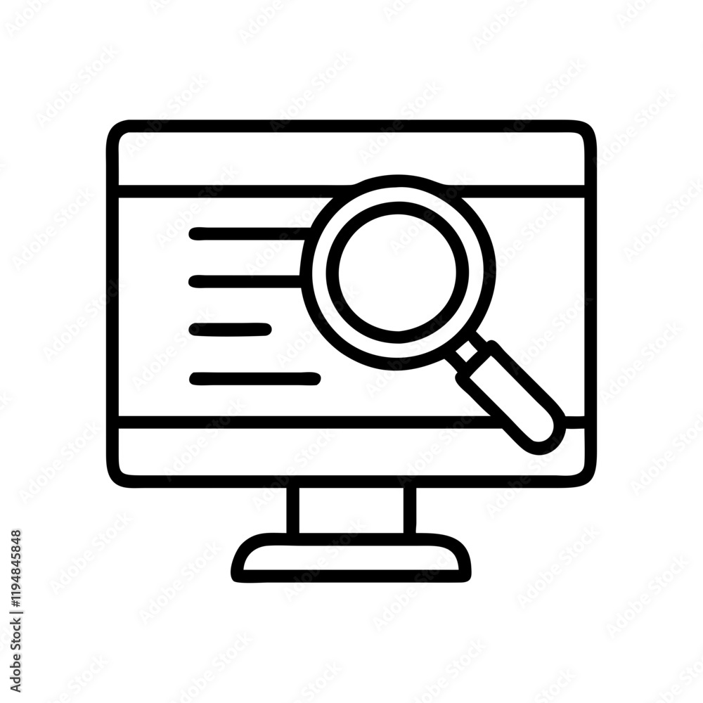 online search results icon, online search results line art - simple line art of online search results, perfect for online search results logos and icons and themed design online search results icon, online search results line art - simple line art of online search results, perfect for online search results logos and icons and themed design