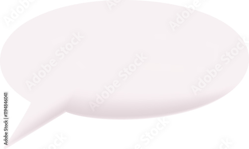 Graphically volumetric empty speech bubble