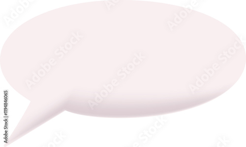 Graphically volumetric empty speech bubble