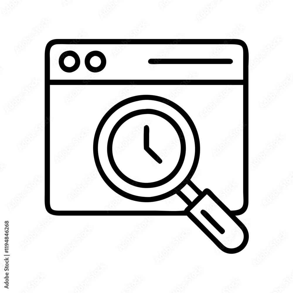 search history icon, search history line art - simple line art of search history, perfect for search history logos and icons and themed design search history icon, search history line art - simple line art of search history, perfect for search history logos and icons and themed design