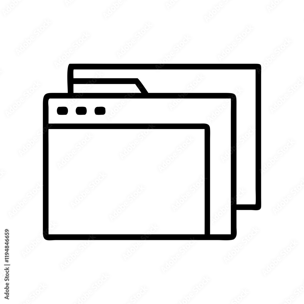 tabs open in a browser icon, tabs open in a browser line art - simple line art of tabs open in a browser, perfect for tabs open in a browser logos and icons and themed design tabs open in a browser icon, tabs open in a browser line art - simple line art of tabs open in a browser, perfect for tabs open in a browser logos and icons and themed design