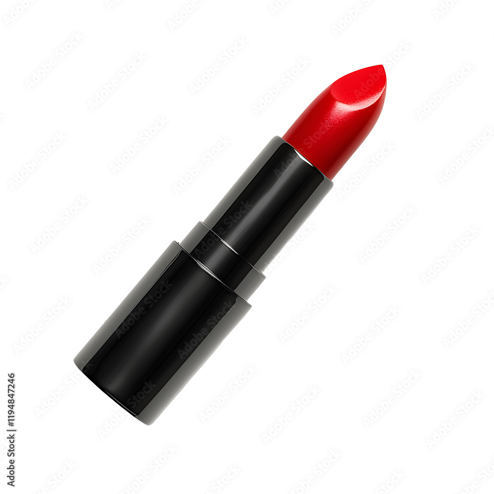 Red Lipstick Tube Isolated on White Background, Perfect for Mockups and Graphic Design Projects. Red Lipstick Tube Isolated on White Background, Perfect for Mockups and Graphic Design Projects.