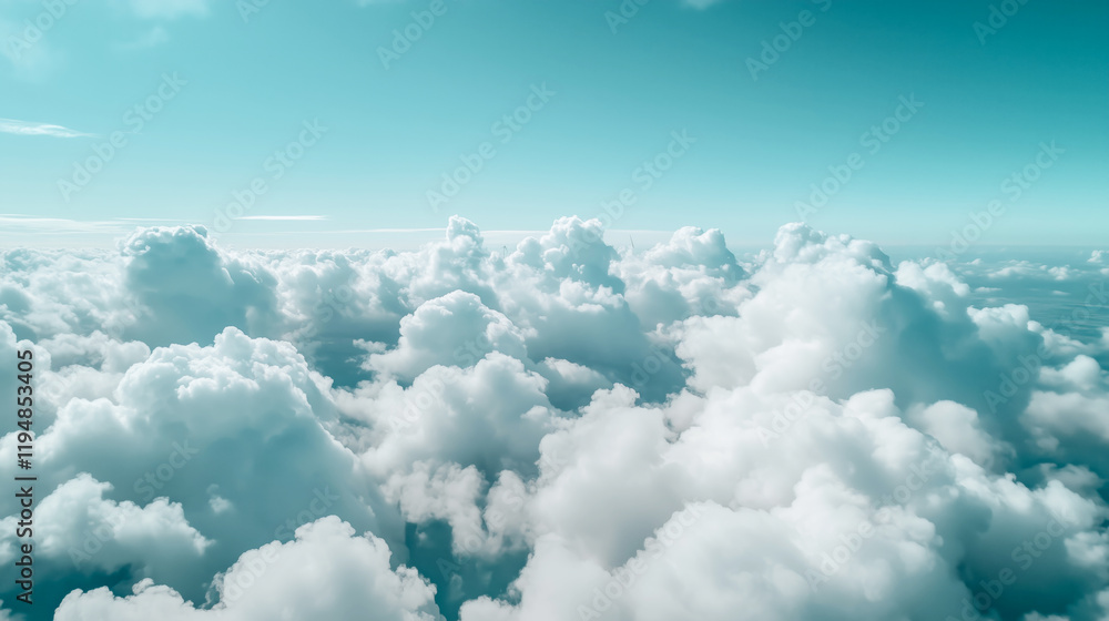 Cloudscape adventure over serene blue skies aerial view nature photography Cloudscape adventure over serene blue skies aerial view nature photography