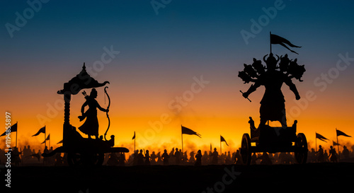 Ravana’s Army at Dusk in Ramayana War
