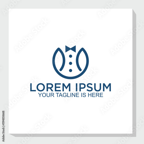 bow tie and leaf logo design vector, business lifestyle logo design concept