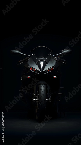 Dark minimalist mobile wallpaper, motorbike design, showcasing speed and style