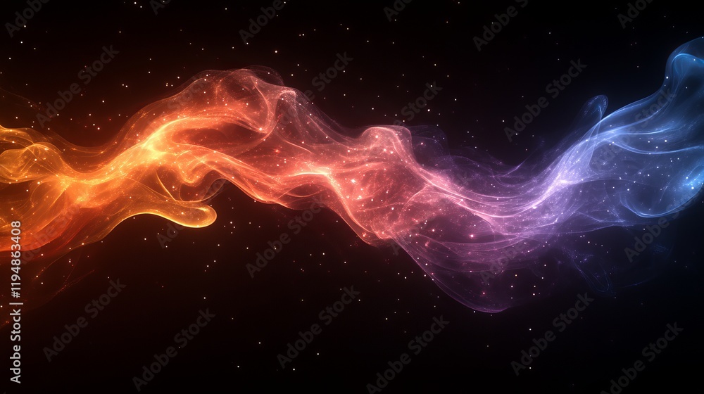 Abstract Colorful Glowing Smoke Waves Design red blue dark light Abstract Colorful Glowing Smoke Waves Design red blue dark light