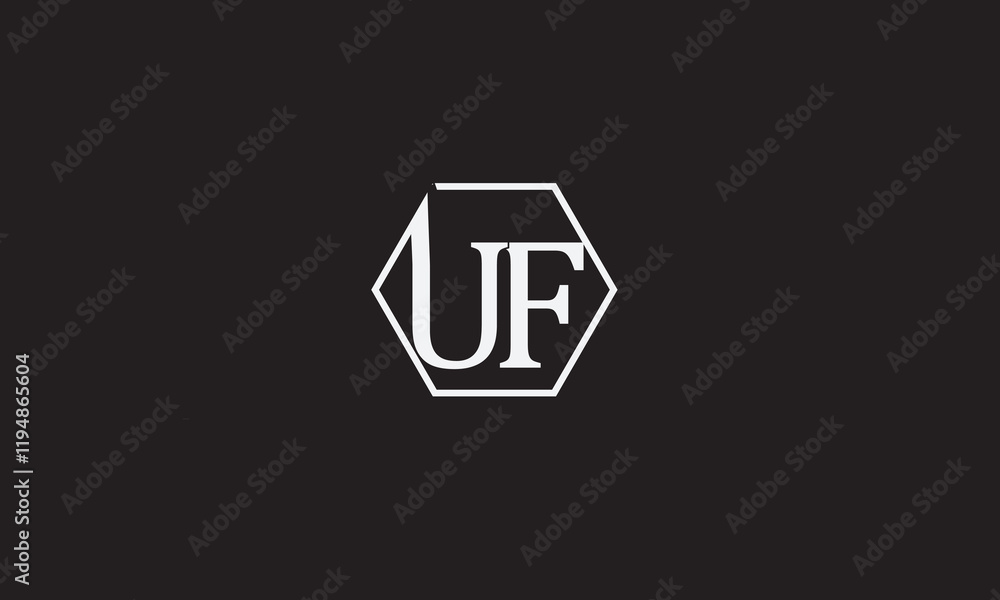 UF, FU, F, U , Abstract Letters Logo Monogram UF, FU, F, U , Abstract Letters Logo Monogram