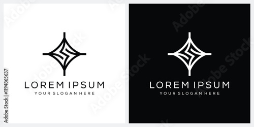 simple letter S spark logo design vector template