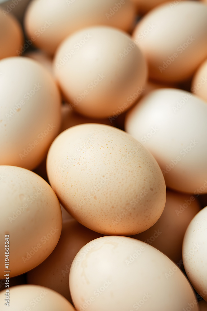 flat lay of organic brown and white eggs, farm fresh flat lay of organic brown and white eggs, farm fresh