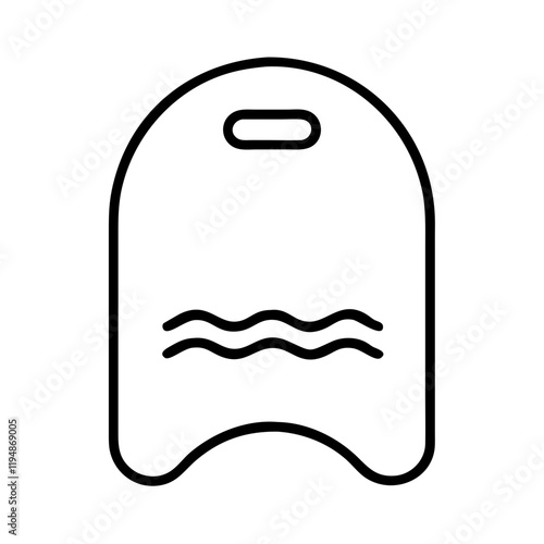 swim kickboard icon, swim kickboard line art - simple line art of swim kickboard, perfect for swim kickboard logos and icons and themed design 