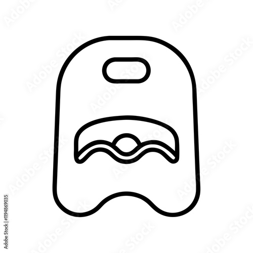 swim kickboard icon, swim kickboard line art - simple line art of swim kickboard, perfect for swim kickboard logos and icons and themed design 
