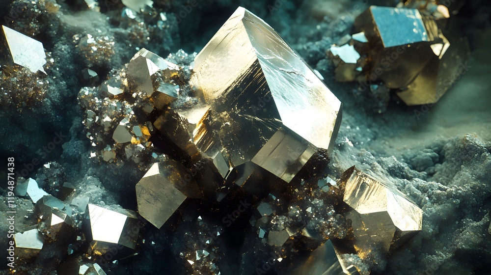 Serene Pyrite Crystal Arrangement Serene Pyrite Crystal Arrangement
