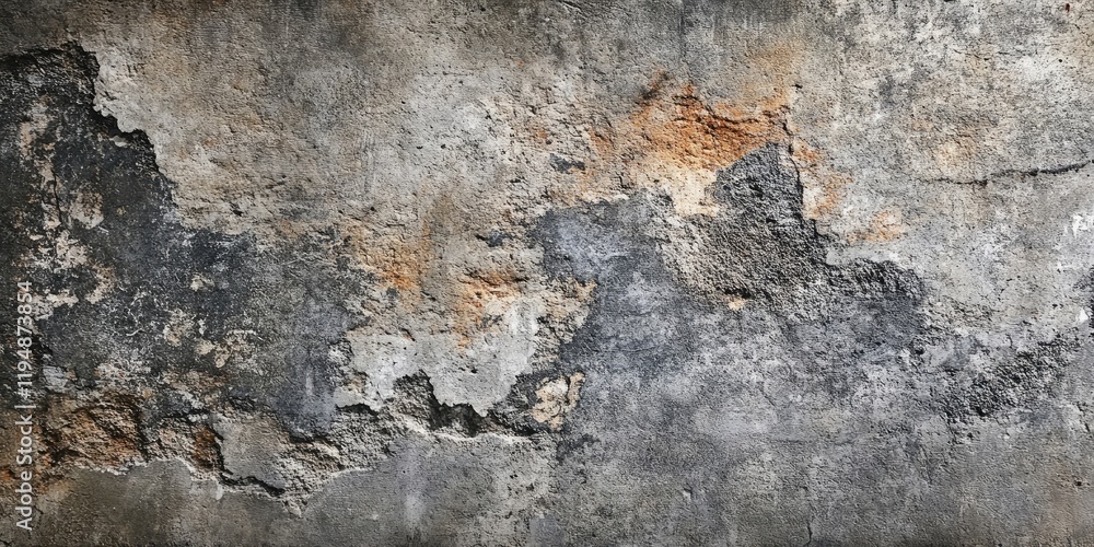 Textured aged concrete wall with rough gray and orange hues showcasing weathered stone-like surface ideal for backgrounds and designs. Textured aged concrete wall with rough gray and orange hues showcasing weathered stone-like surface ideal for backgrounds and designs.