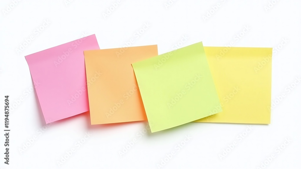 Fototapeta premium color sticky notes isolated