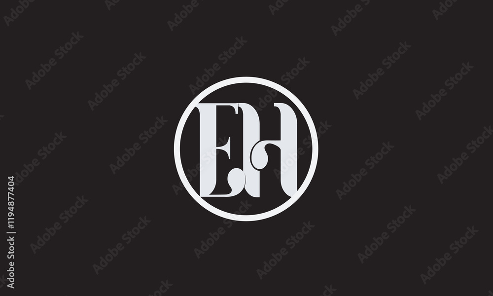 EH, HE, E, H , Abstract Letters Logo Monogram	