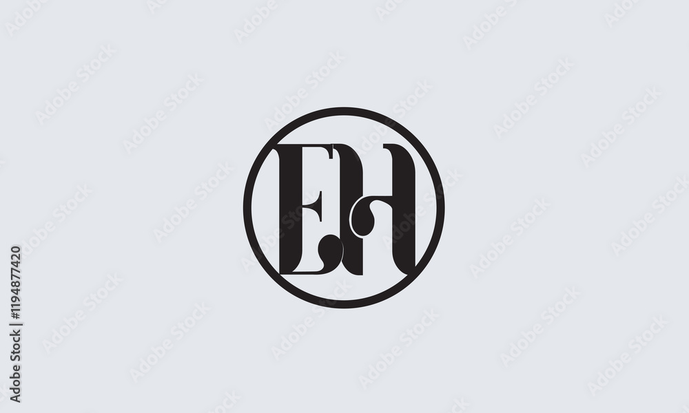 EH, HE, E, H , Abstract Letters Logo Monogram EH, HE, E, H , Abstract Letters Logo Monogram