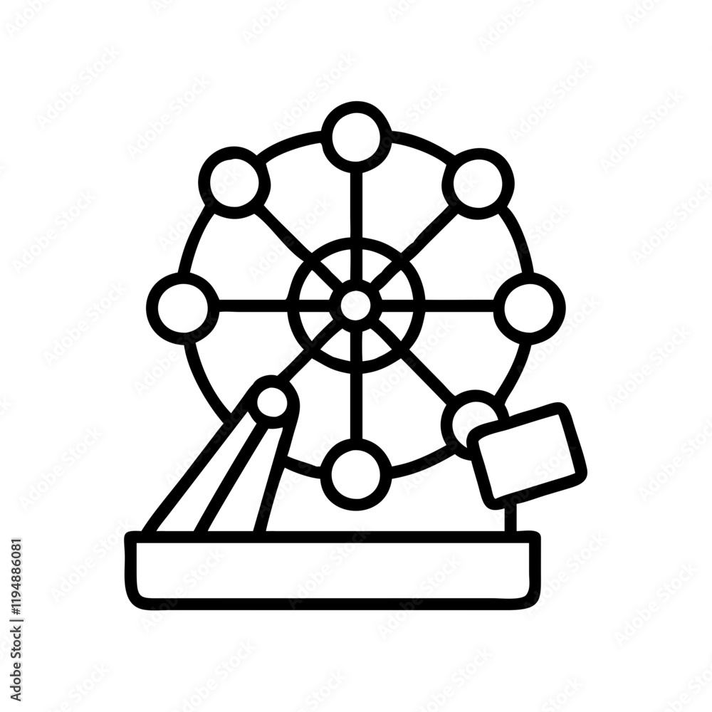 ferris wheel ticket icon, ferris wheel ticket line art - simple line art of ferris wheel ticket, perfect for ferris wheel ticket logos and icons and themed design ferris wheel ticket icon, ferris wheel ticket line art - simple line art of ferris wheel ticket, perfect for ferris wheel ticket logos and icons and themed design