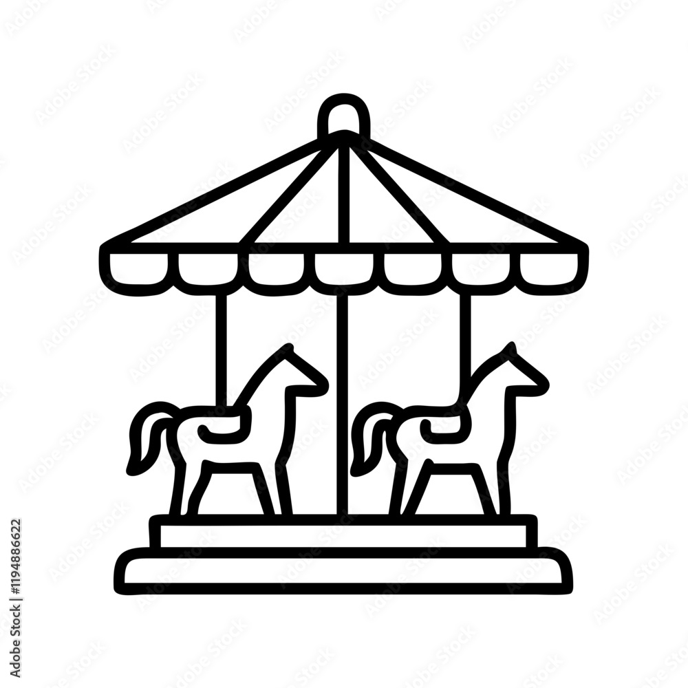 merry go round carousel icon, merry go round carousel line art - simple line art of merry go round carousel, perfect for merry go round carousel logos and icons and themed design merry go round carousel icon, merry go round carousel line art - simple line art of merry go round carousel, perfect for merry go round carousel logos and icons and themed design
