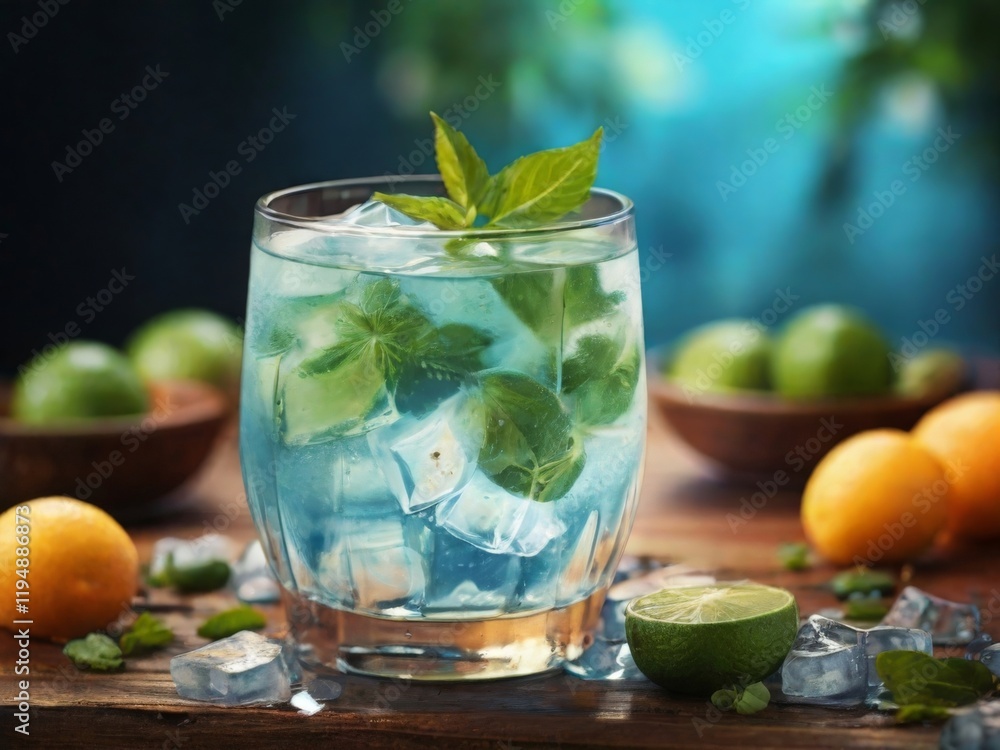 majito with ice cubes invigorating cooling summer drin majito with ice cubes invigorating cooling summer drin