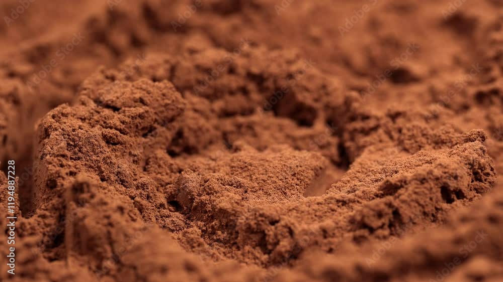 Cocoa powder pile close-up, rotation. Pastry chef.
Brown cocoa powder texture circle rotation close-up. Chocolate Cocoa powder pile close-up, rotation. Pastry chef.
Brown cocoa powder texture circle rotation close-up. Chocolate