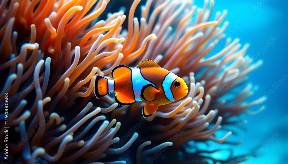 Clownfish in Vibrant Coral Reef Clownfish in Vibrant Coral Reef