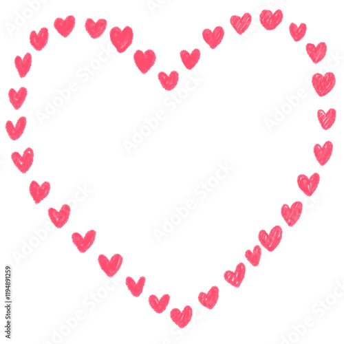 발렌타인데이 하트 프레임(valentine day's small heart frame)