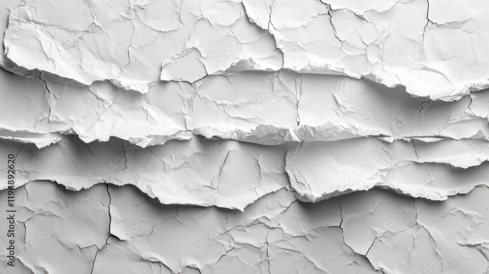 Close-Up View of a Cracked and Peeling White Paint Surface Textu Close-Up View of a Cracked and Peeling White Paint Surface Textu